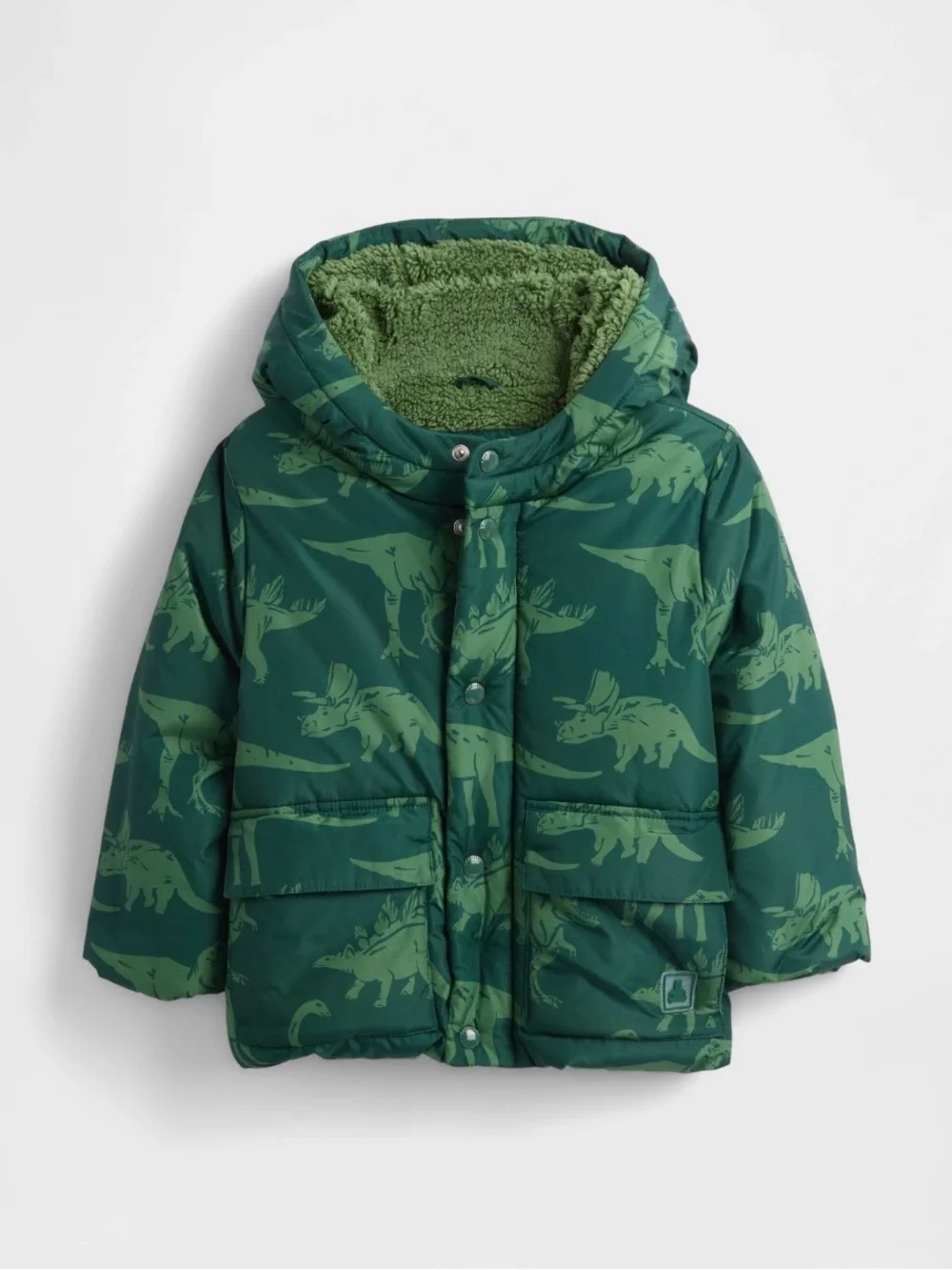 Baby GAP Cozy Dinosaur Puffer Jacket Boys’ 12-18M